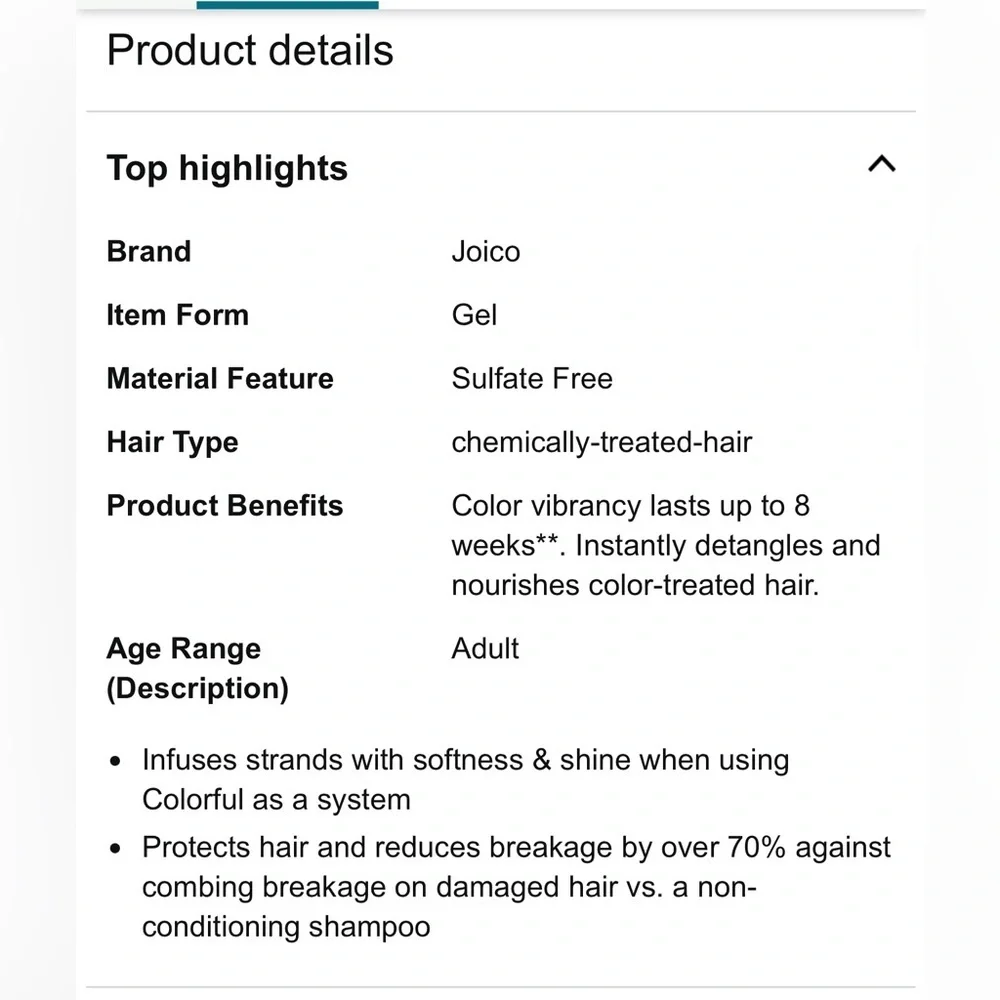 Joico 🔥 Joico Colorful Anti-Fade Conditioner |